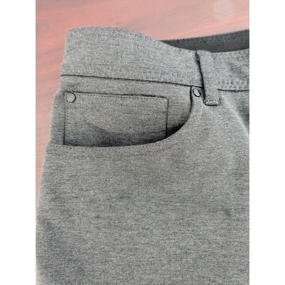 So Slimming by Chico's Pants Wmn's Sz L Gray Stretch Knit Straight Leg 5 Pocket - Picture 6 of 14